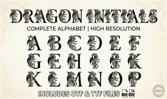 Dragon Initials: The Ultimate Display Font for Fantasy Projects